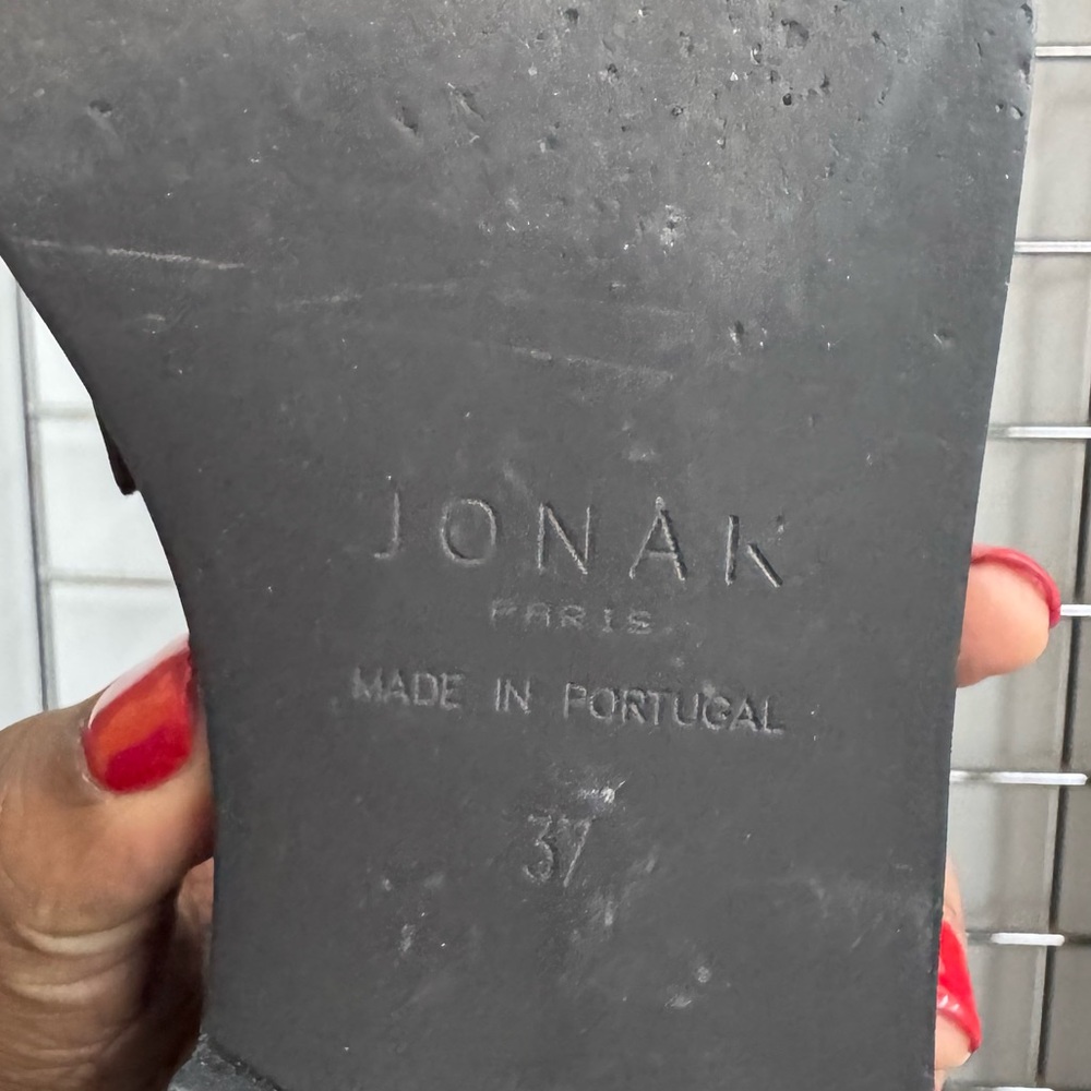 Jonak Paris Thelma Black Shiny Leather Round-Toe Loafers Womens Size EU 37 US 7 - Picture 4 of 7